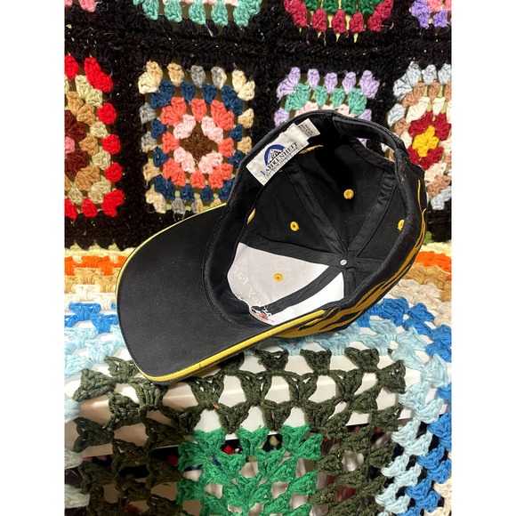 Kochs Turkey Farm Black and Yellow Flames Adjustable Baseball Hat - Picture 5 of 6